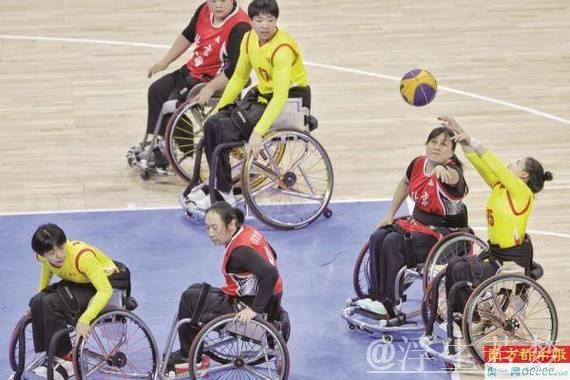广东轮椅女篮三人队豪取四连胜